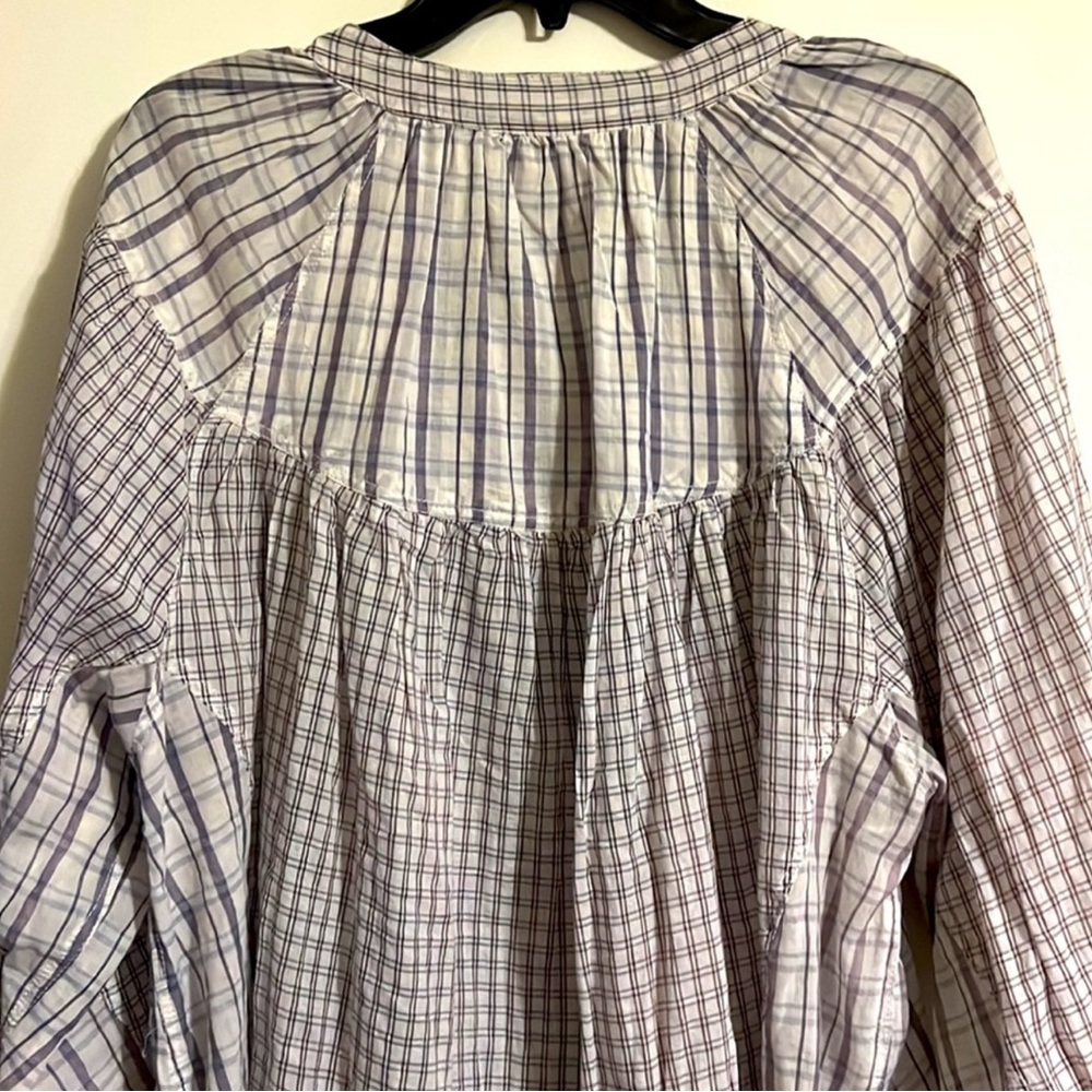 Oversized M We the Free People plaid button down - Picture 6 of 7